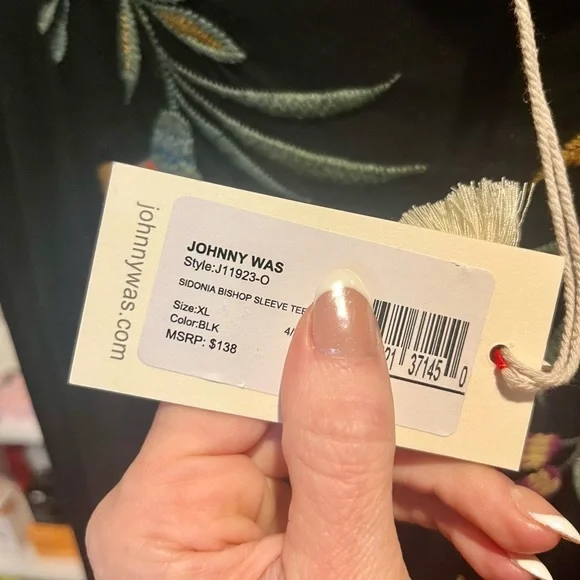 NWT XL Johnny Was Sidonia Bishop Sleeve Floral Top - Picture 6 of 6